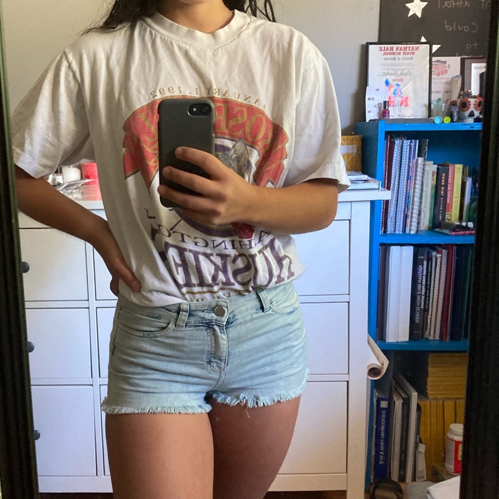 Light Wash Jean Shorts